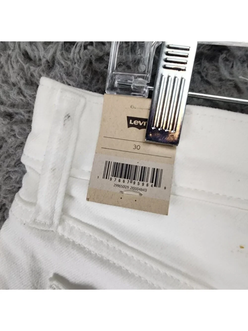 Levi's Shorts Womens 30 White Stretch Mid Rise Mid Length Denim Jean *NWT Read*